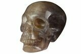Realistic, Carved, Banded Purple Fluorite Skull #151017-2